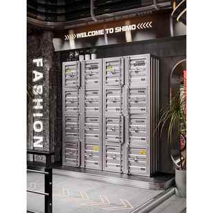 需定制储物柜更衣柜带锁员工铁皮柜健身房多门工业风铁艺收纳柜寄