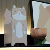 现代样板间书桌组合笔筒装 饰品 饰画花艺摆件售楼处儿童女孩房装