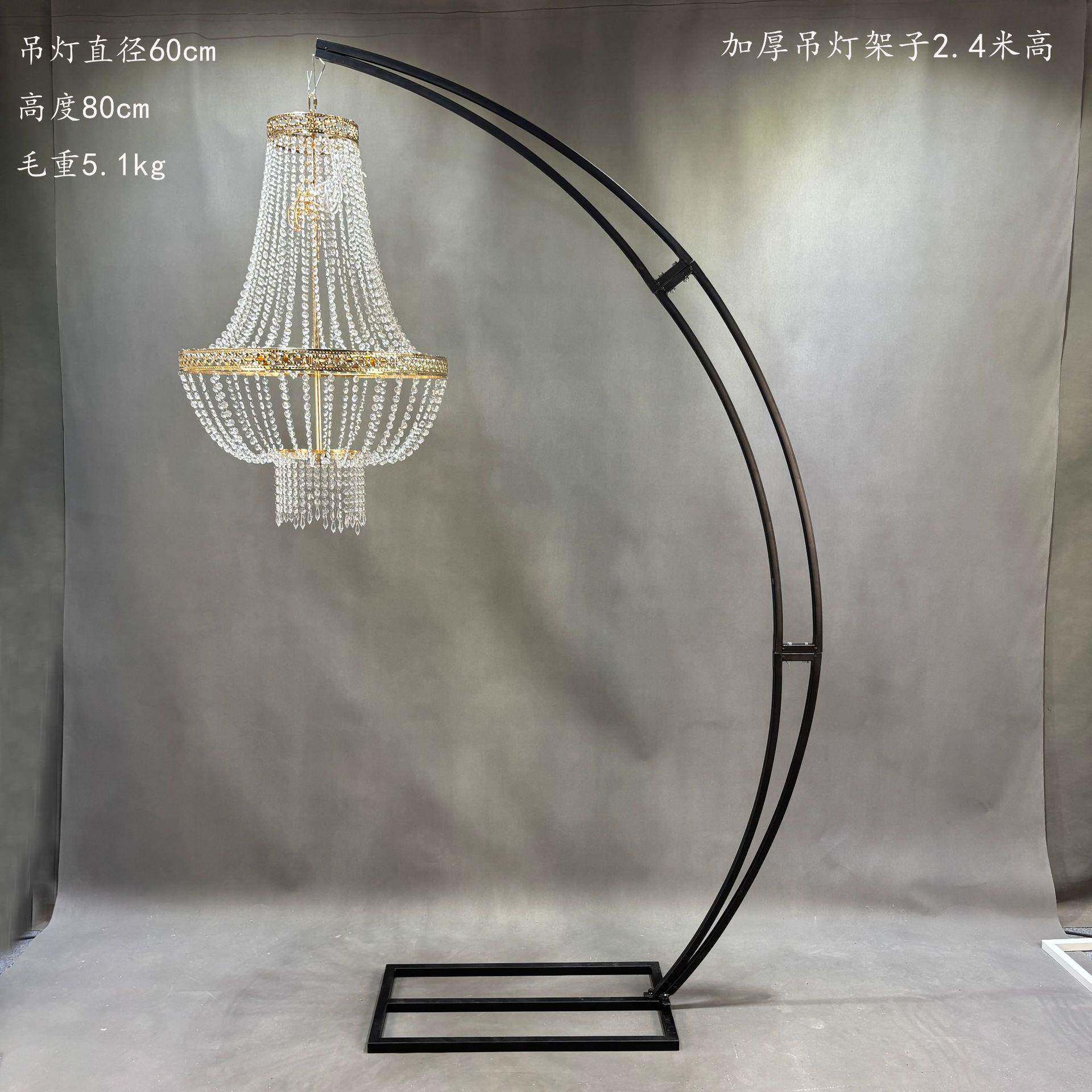 婚庆道具外贸加厚方管吊灯支架铁艺路引装饰摆件婚礼场景布置架子