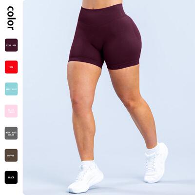 亚马逊TK爆款dfyne 短裤高腰瑜伽裤女健身提臀跑步健身裤运动短裤