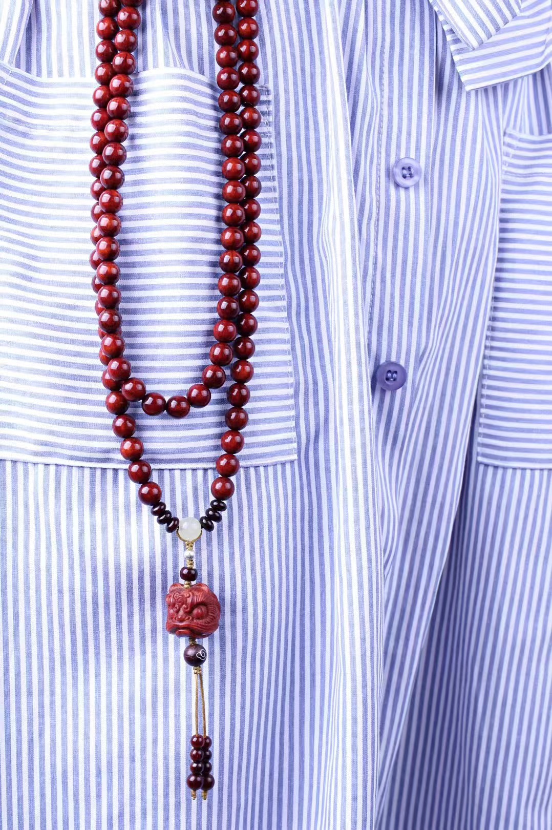 【醒狮】小叶紫檀0.8佛珠文玩手串念珠手链项链情侣送礼收藏佳品