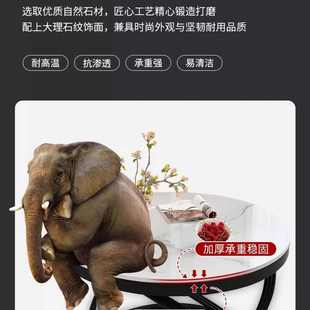 岩板茶几轻奢意式 边几 现代小户型茶几桌客厅圆形茶桌组合沙发新款