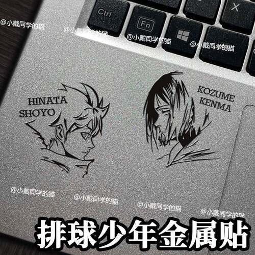 排球少年金属贴纸日向翔阳及川彻月岛萤孤爪研磨周边装饰防水贴纸