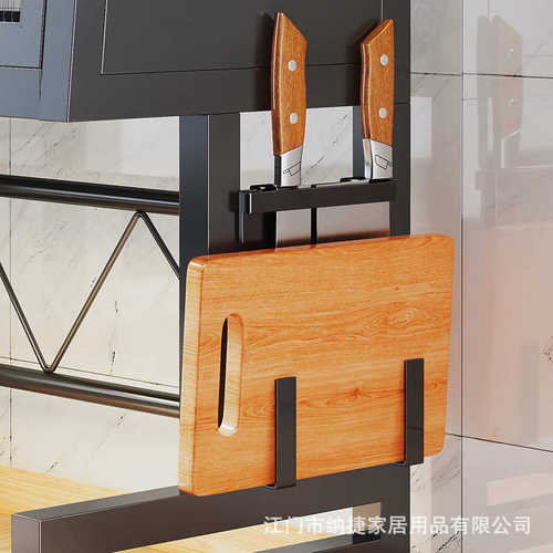 厨房置物架台面落地双层储物柜微波炉架带柜门橱柜锅烤箱收纳架子