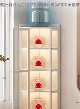 转角置物架餐厅落墙边角柜客卧室QUN厅拐角多层防尘三落地收纳柜