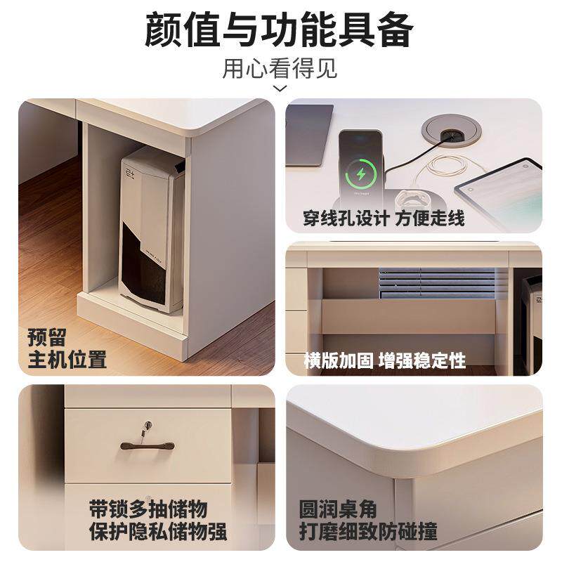 电脑公桌台式卧室用办公桌家带抽屉办专用书简约现桌代A591D桌子