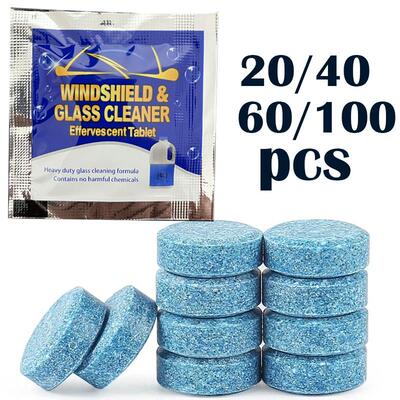 20/40/60/100Pcs Solid Cleaner Car Windscreen Wiper Effervesc