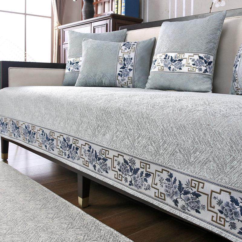 实木沙发垫四季通用新中式防滑座垫红木家具垫子套罩巾盖布坐垫子