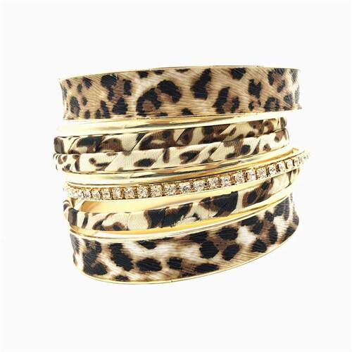 层leoipardpr ntBW18120 bracelet women 豹纹多女手镯手环网红搭