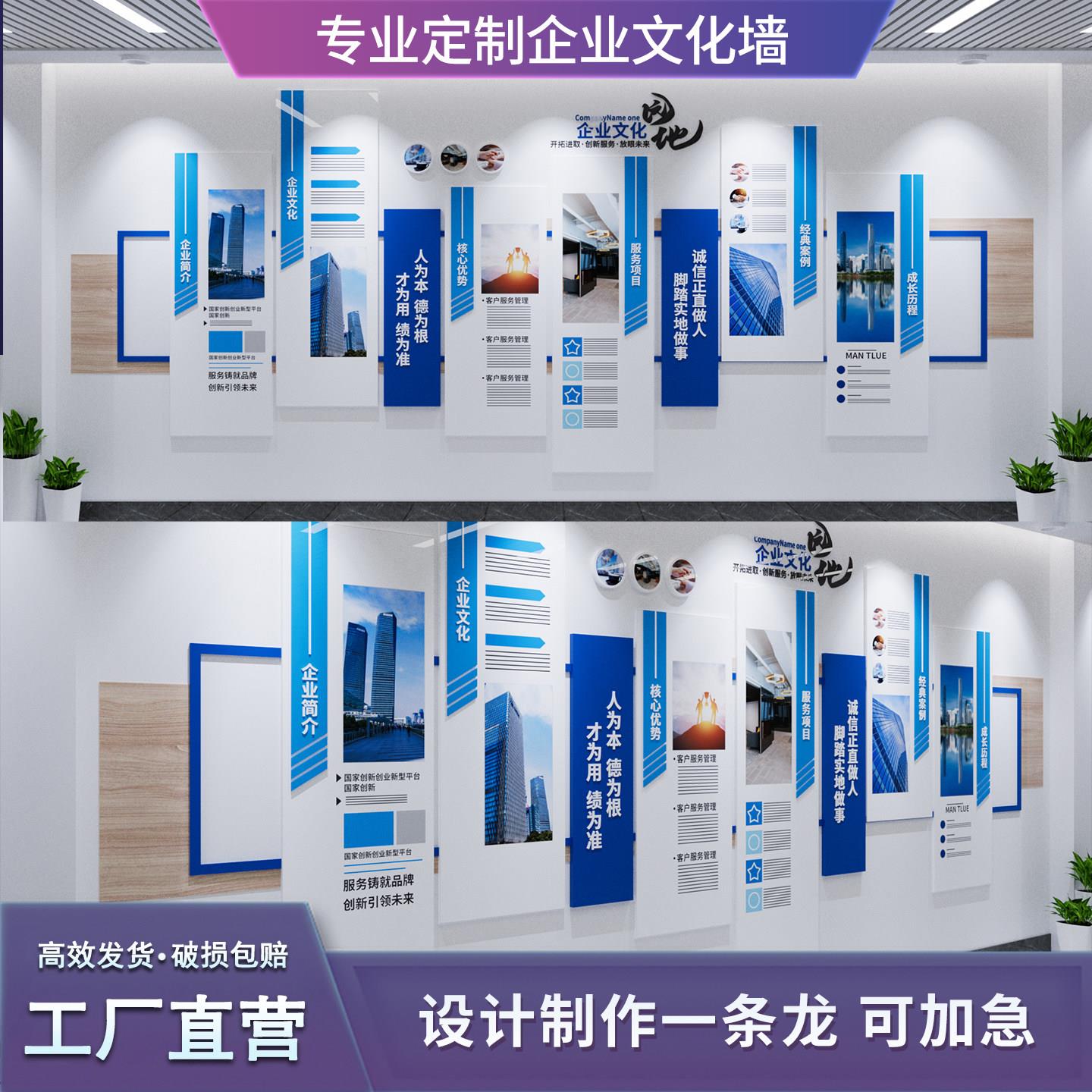 企业文化墙定制员工团队风采展示照片墙贴设计公司背景形象墙装饰