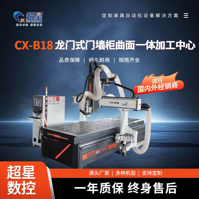 板式家具数控设备生产厂家龙门式门墙柜曲面一体机加工中心开料机