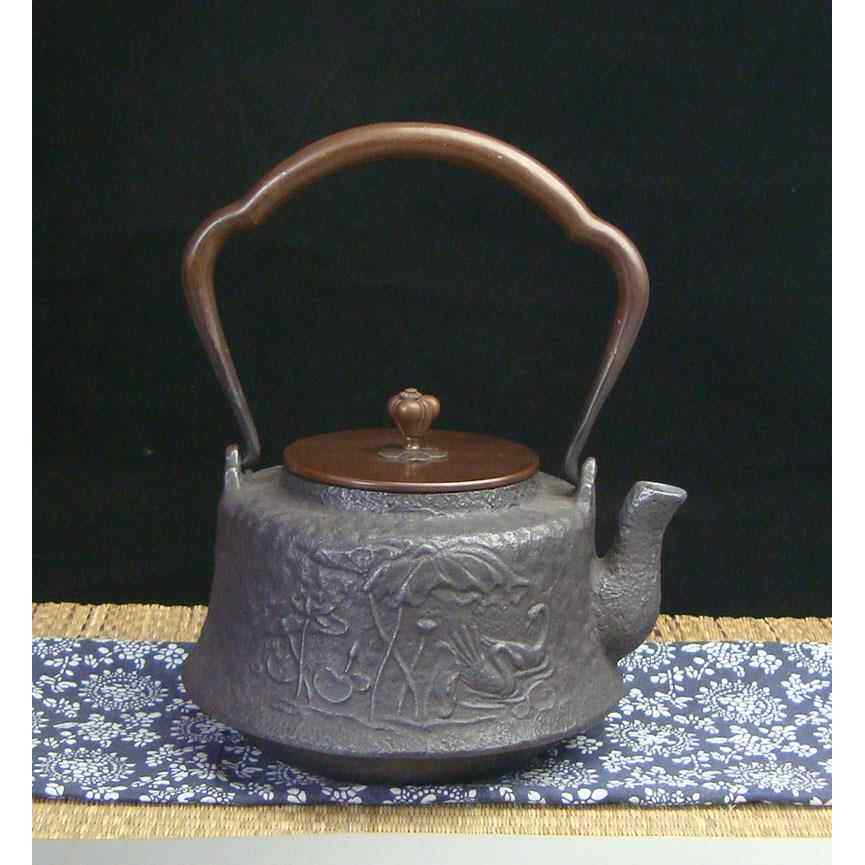 驰泰铁艺茶壶【荷塘飞燕】老铁壶南部铁瓶煮茶铁壶手工铁壶无涂层