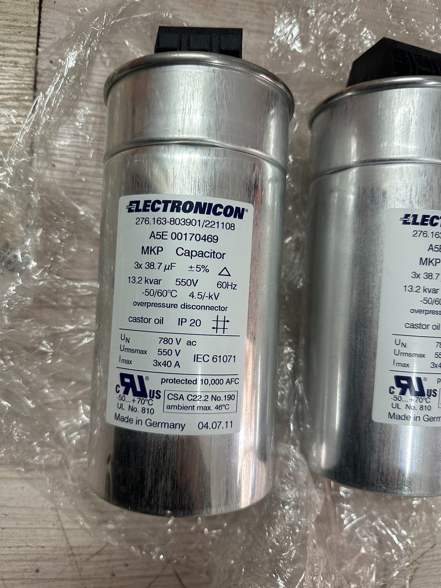 A5E00170469原装拆机三相交流电容3x38.7uf，