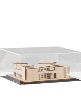 新中式建筑模型摆件亚克力样板间桌面茶室禅意客厅玄关茶几工艺品