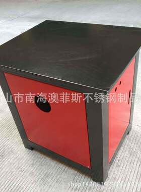 佛山厂家供应烤红漆铁皮柜子 公司过道走廊单开门装饰柜子