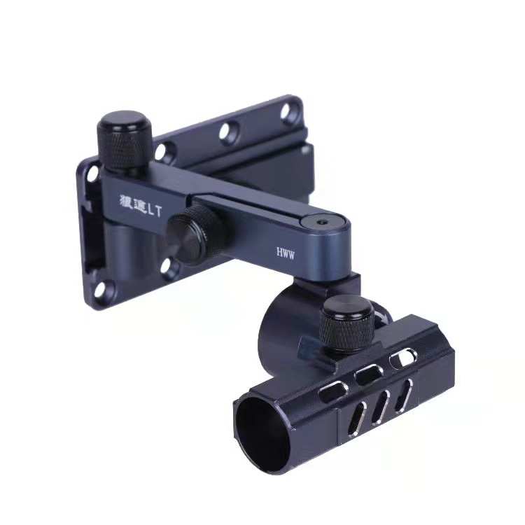 前置双杆狼铝镁合金钓配件炮台万向拐角途加厚钓箱折叠批发台架