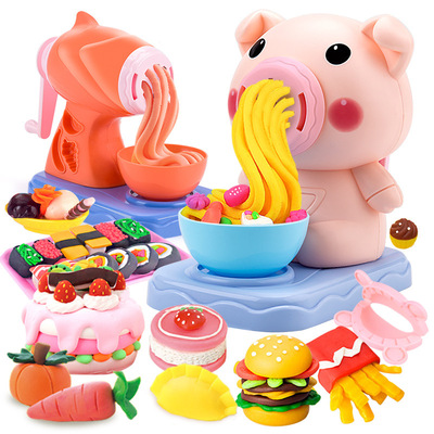 DIY卡通小猪面条奶牛雪糕橡皮泥