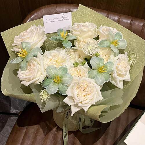 白荔枝永生花玫瑰花束520儿童节送女友闺蜜彷真香皂花束生日礼物