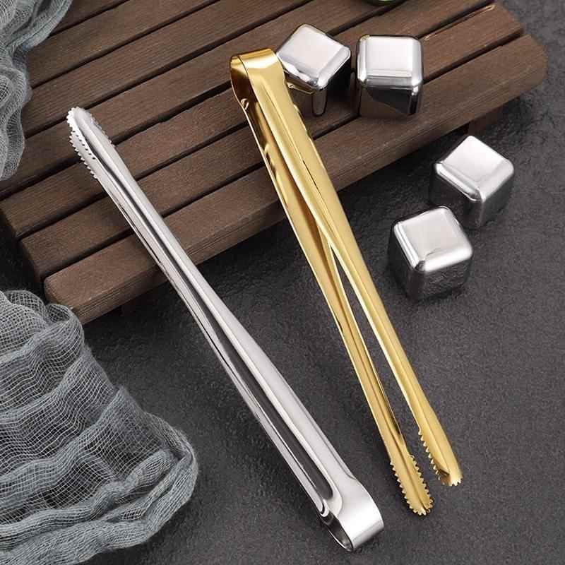 日式304不锈钢烤肉夹金色烧烤夹加长食物夹牛排夹BBQ自助餐料理夹