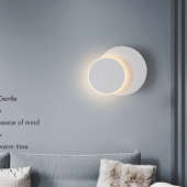 设计师极简创意壁灯北欧样板房书房卧室床头灯旋转房间客厅背景墙