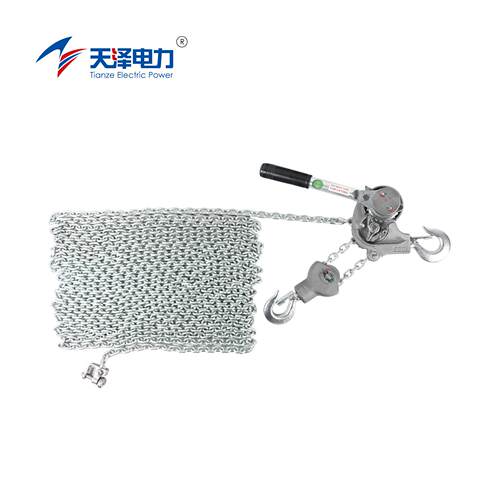 天泽电力紧线器1.5t3吨6吨铝合金链条紧线器手扳葫芦