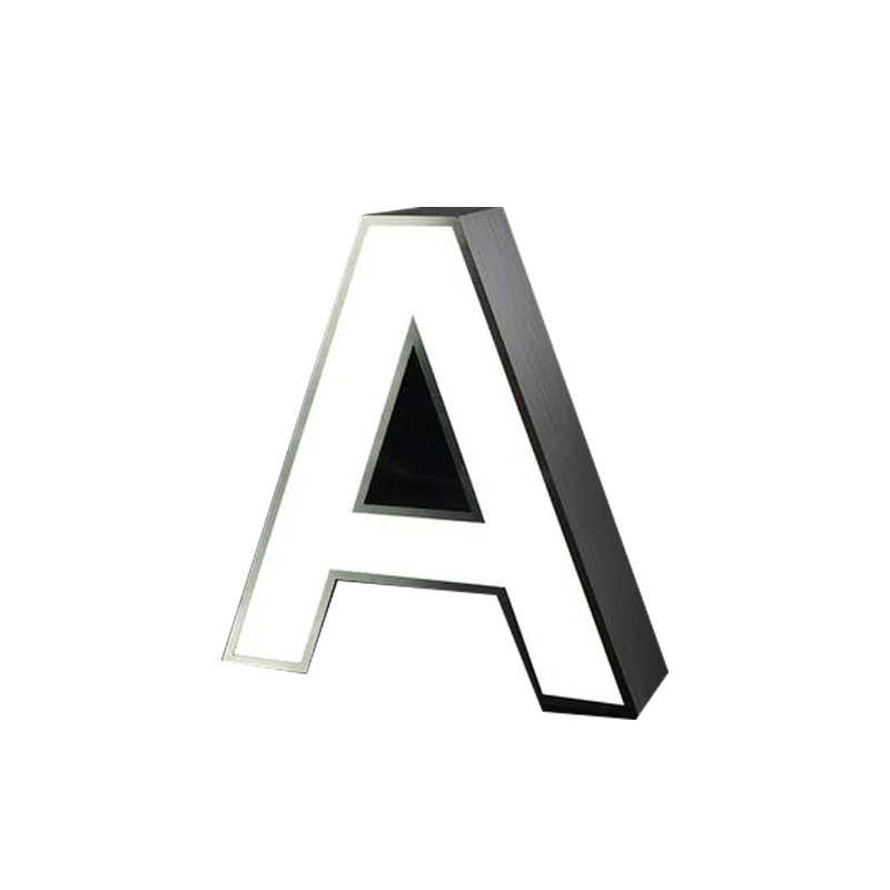 户外不锈钢发光字 金属广告招牌门头发光字招牌 led无边亚克力字