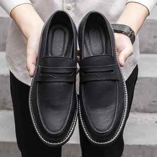 式 打蜡破韩旧皮鞋 2鞋 20式 透气休闲男式 5夏季 英式 正品 男便鞋