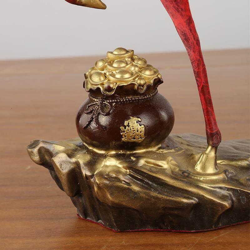 铜鹿摆件梅花鹿一路发财一鹿生财九色鹿家居客厅玄关装饰铜器