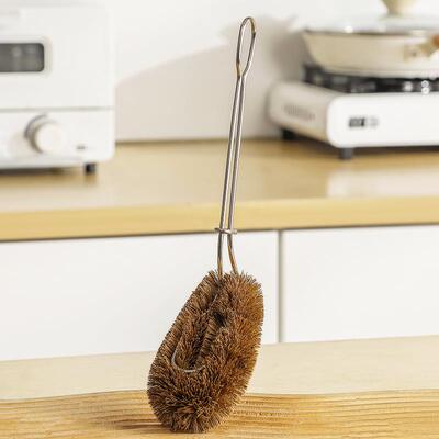 天猫正品棕榈锅刷天然椰棕锅刷子长柄洗锅神器不沾油洗碗家用厨房
