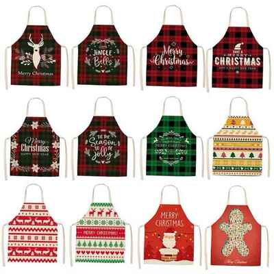 Linen Merry Christmas Apron Christmas Decorations for Home
