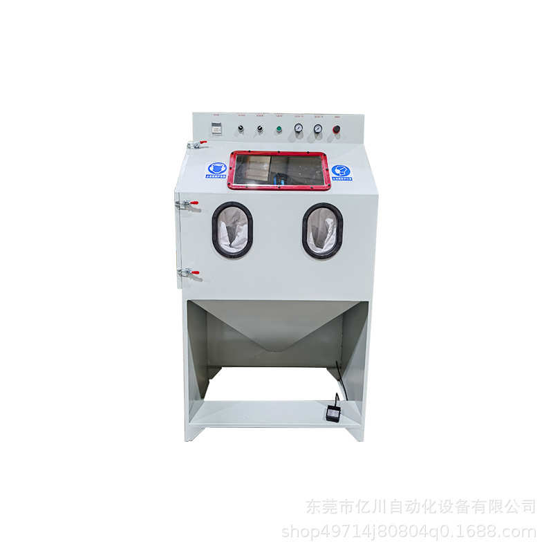 厂家直销箱式手动喷砂机金属表面除锈去氧化层高效环保喷沙机设备