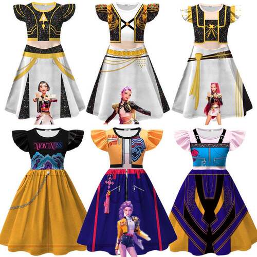 kpop猎魔女团服装女童Huntrix鲁米rumi米拉左伊zoey万圣节cos衣服