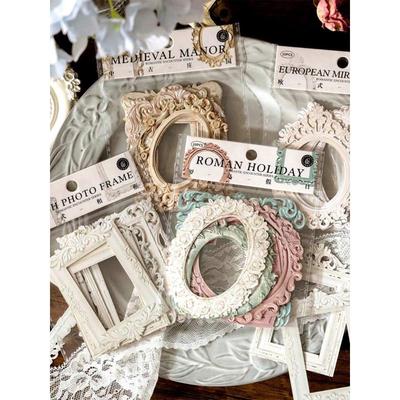浪漫邂逅镂空浮雕复古框拼贴卡欧式异形相框手帐DIY装饰拼贴素材