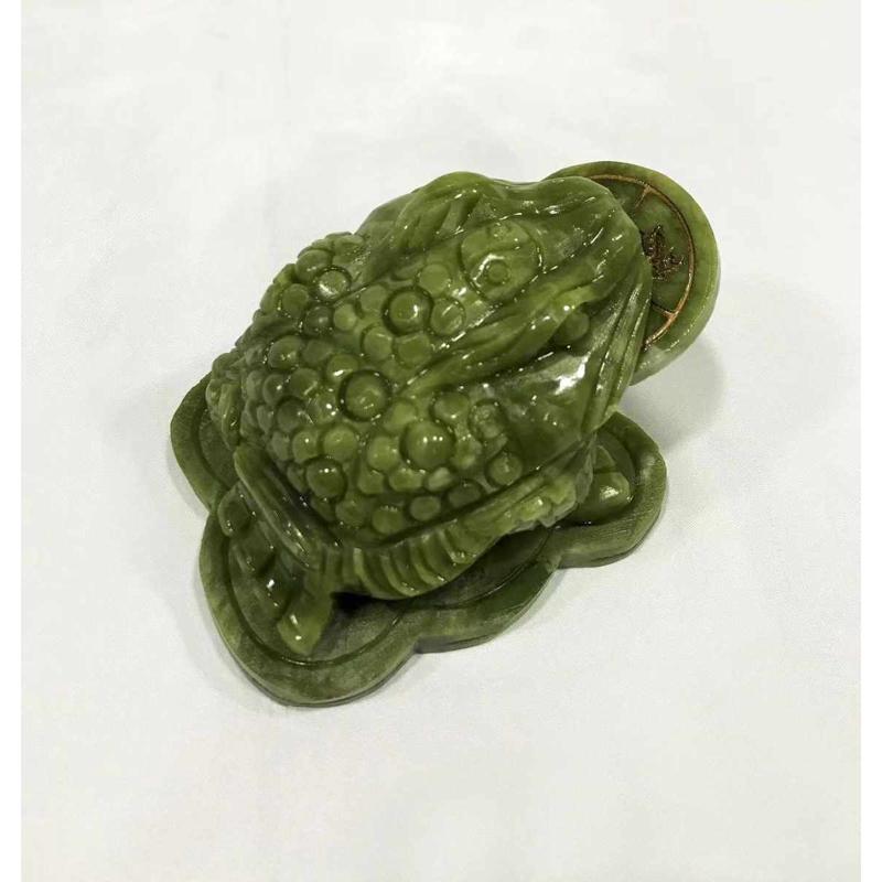 青玉金蟾摆件饰品玉石工艺品三足金蝉金蟾蜍家居装饰工艺品