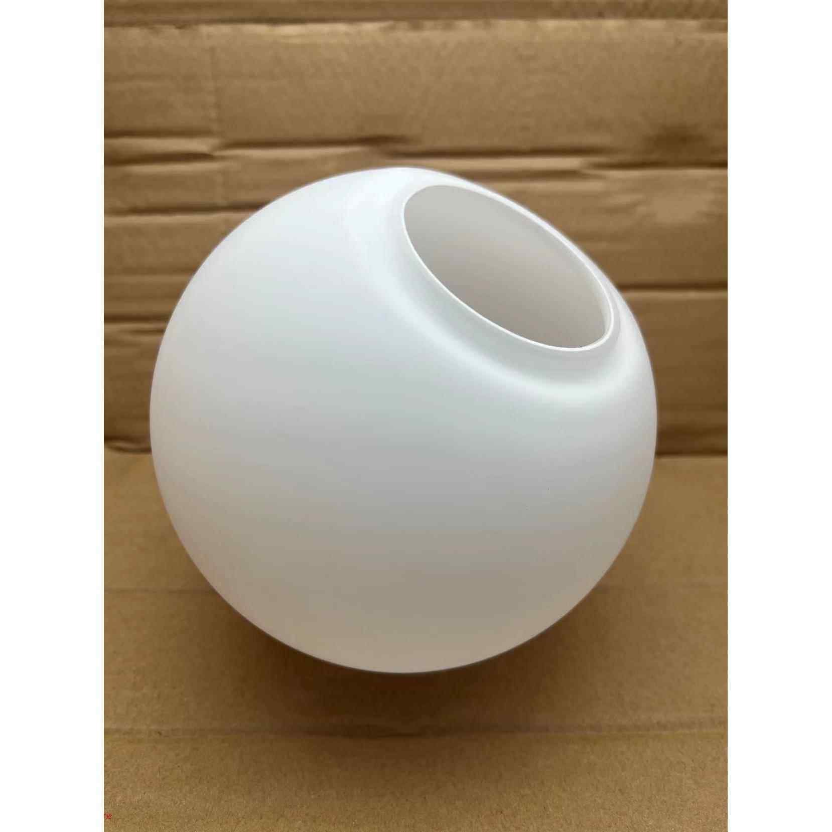 圆球形玻璃灯罩 奶白磨砂圆形单口外壳罩台灯吸顶吊灯diy创意配件