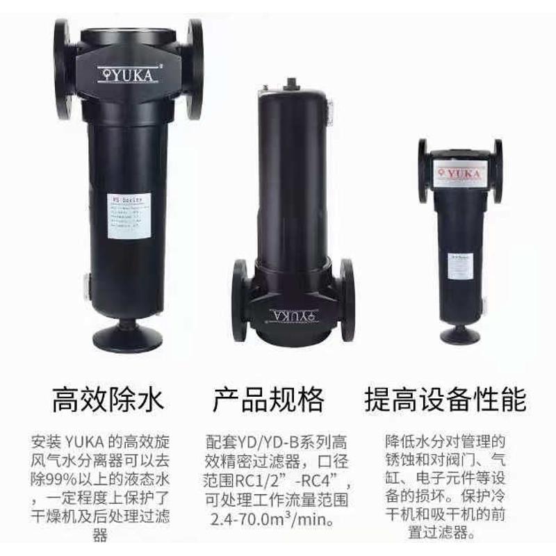 YUKA WS100 WS200 宏日嘉气水分离器 压缩空气分离器 除水除油