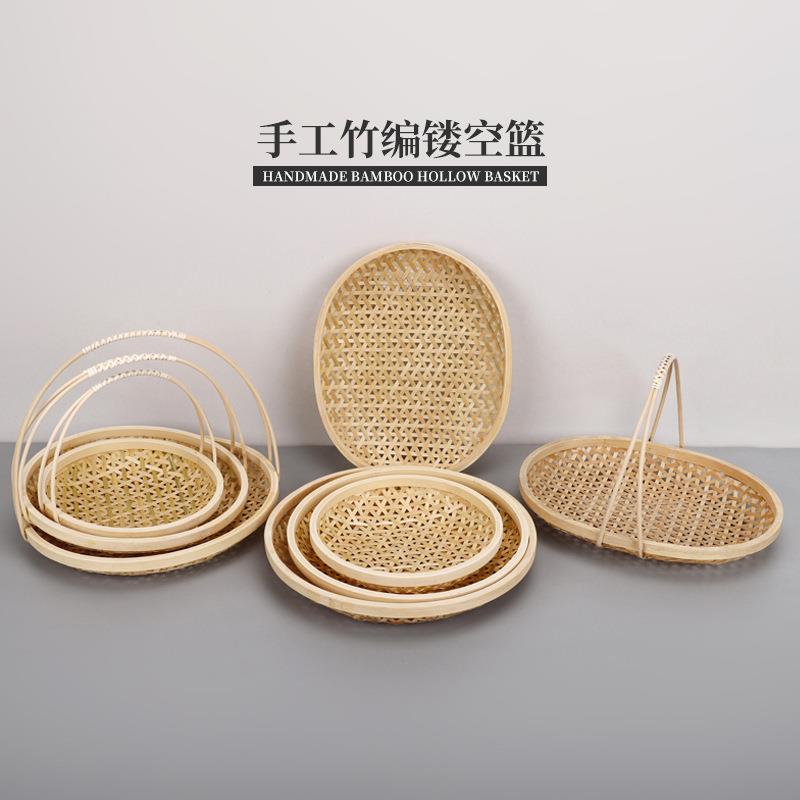 竹篮子创意竹编竹编筐竹编酒店ktv创意竹编小吃篮子竹编篮筐
