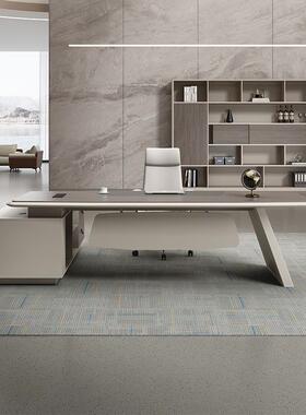 简约现代老板桌办公桌椅组合大班台新款总裁桌办公家具经理主管桌