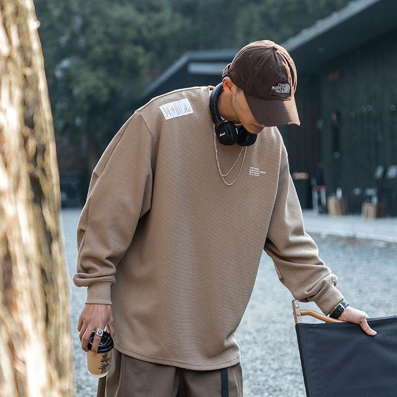 JUP日系潮牌卫衣男春季cityboy字母宽松百搭高街痞帅无帽上衣潮