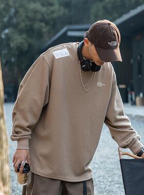 JUP日系潮牌卫衣男春季cityboy字母宽松百搭高街痞帅无帽上衣潮