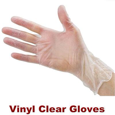 Disposable Plastic Vinyl Clear Gloves Food Handling Use