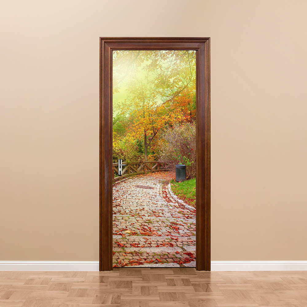 巨创货源PVC贴纸3D自粘门贴 墙贴 卧室客厅现代装饰 山林风景,家居饰品,软装墙贴,淘宝优惠券,粉丝福利购,淘宝优惠卷