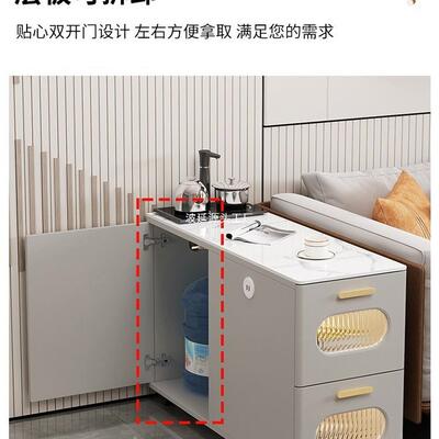轻奢沙发边柜侧边柜家用厅岩小茶板几客简约现代几KY-QSBG0可移动