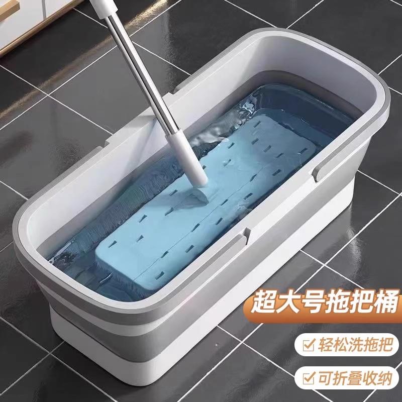 可叠平板拖把桶长方形家用拖地桶洗拖布挤水桶洗车水桶拖把盆