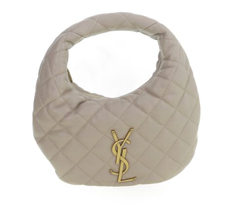 特价【95新】圣罗兰/YSL Icarino 米色hobo 手提包 17*3*13