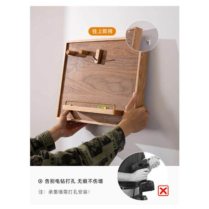 1VPR电表箱装饰遮挡板实木多媒体盒弱电箱电闸箱装饰画收纳盒可