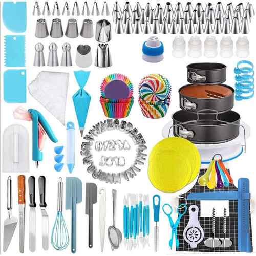 458件套蛋糕转台套装 DIY裱花台烤盘烘焙工具