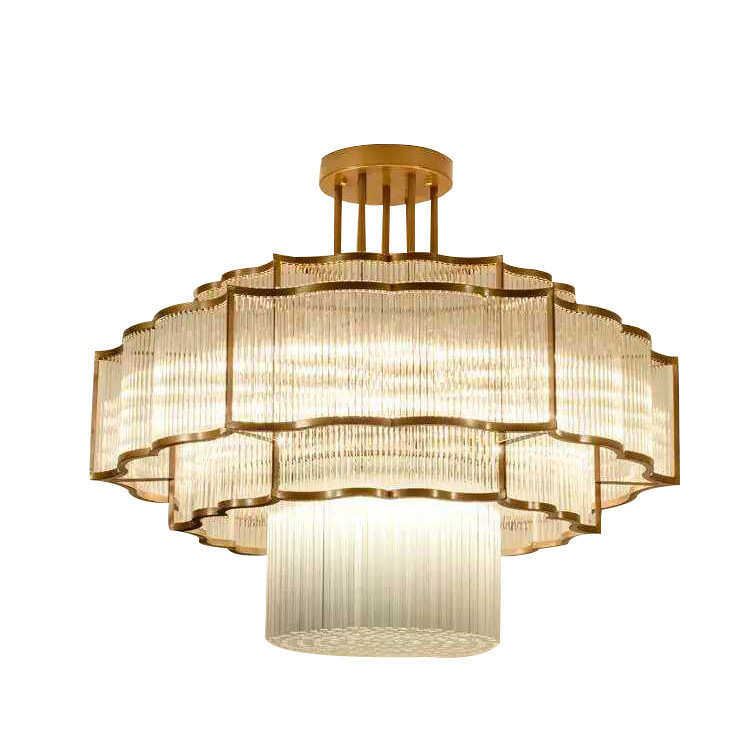 新中式客厅水晶吊灯  餐厅饭店酒店包厢轻奢大气别墅大厅灯具