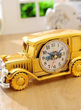 J1011-6款 CH555系列六款老爷车闹钟 学生桌面数字指针塑料台钟