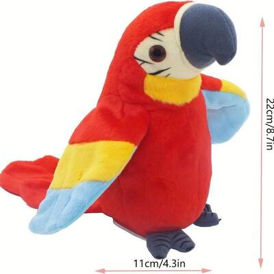 Talking Macaw Parrot Repeat What You Say Stuffed Animal Plus